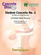Student Concerto #2 in G Major, Op. 13 for Violin and String Orchestra Orchestra sheet music cover